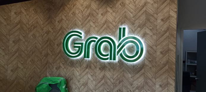 Grab — Halo-lit backlit channel letters by Sunshine Advertising & Media